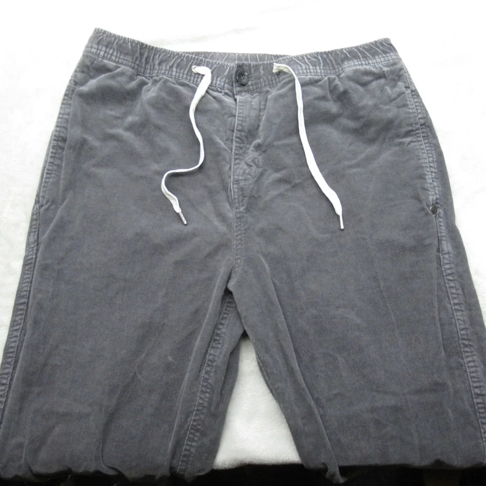 Vuori Optimist Pants Mens Gray Large 31x29 Flex‎ String Corduroy Casual Lounge